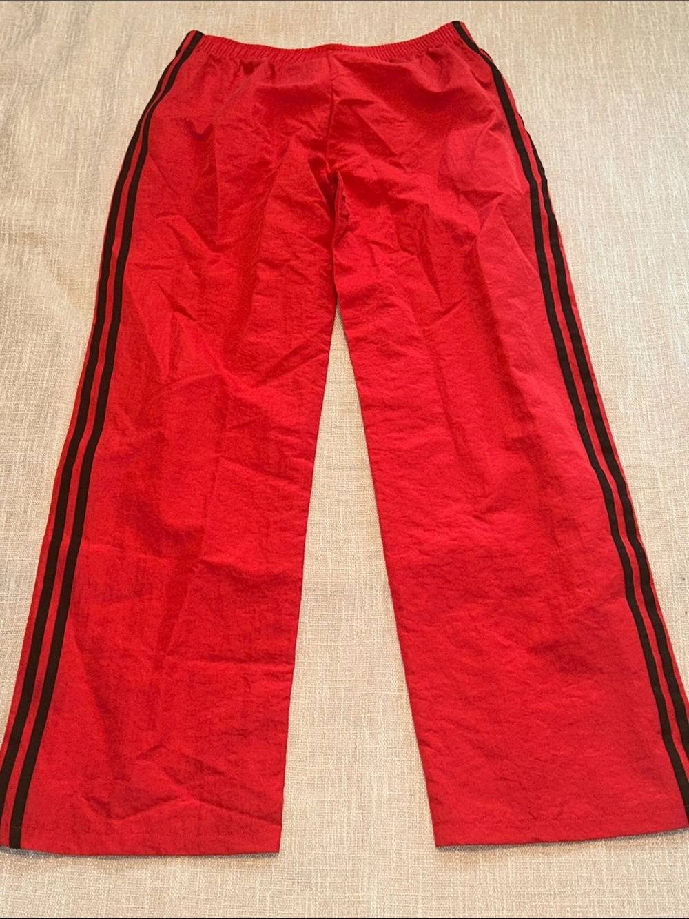 Edikted Red Sweatpants with Black Side Stripes - Picture 5 of 6